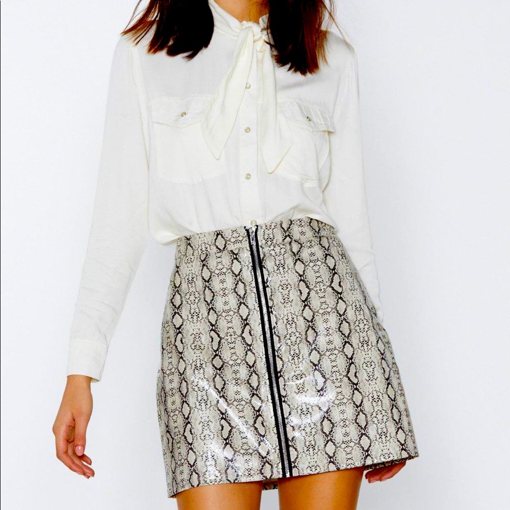 Nasty Gal Heart Snak-er Mini Skirt